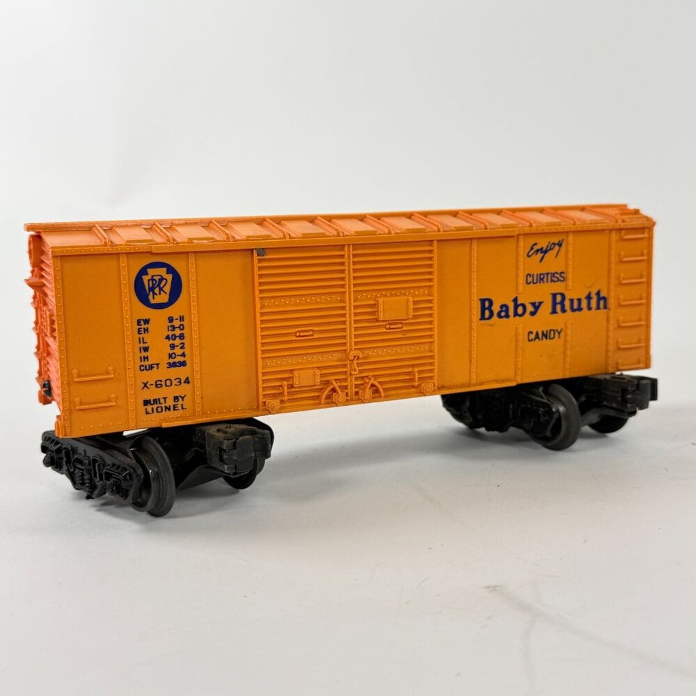 Vintage O Gauge Lionel 6034 Baby Ruth Candy Boxcar Orange PRR Built w/box